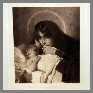 Hermann Kaulbach Framed Madonna 1896 Print Hanfstaengl