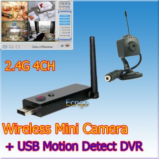 Wireless USB DVR Spy Video Hidden Security Camera Kit