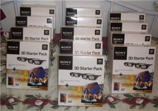  NEW Sony 3D Starter Pack ~ 2 Active Glasses ~ 3DBNDL/NARNIA Kit Bundle