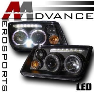 Angel Eye Halo+LED+Projector Head Lights w/ Fog Lamps 99 05 VW Jetta