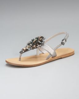 Vera Wang Lavender Jeweled Thong Sandal   