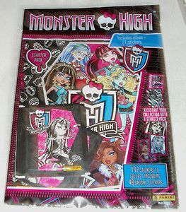 Panini Monster High Sticker Collection Starter Pack Album 21 stickers