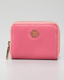 Tory Burch Robinson Zip Coin Case, French Rose   