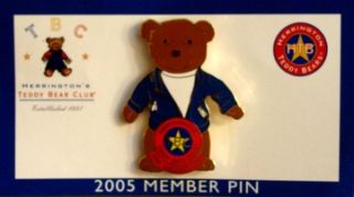 Herrington Teddy Bear Club 2005 Member Pin Mint on Card