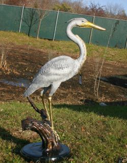   HERON Fountain Crane Egret Garden Sculpture Decoy stork crain herron