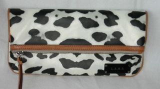 Haughton Foldover Clutch Snow Leopard Bag Retail $148
