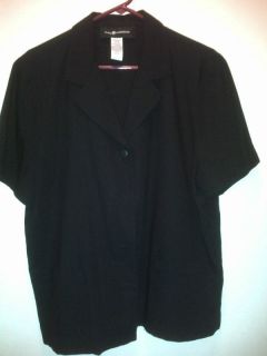 Sag Harbor Plus Size 18 Black Jacket Coat Blazer Shirt Top Blouse