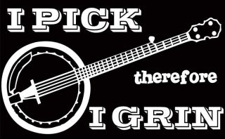 banjo decal pick music smile guitar bluegrass hall a043 more