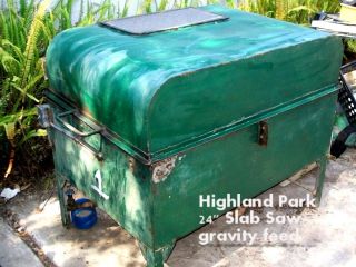Highland Park? 24 lapidary slab saw gravity autofeed custom vise NO