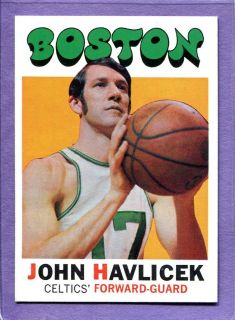 1971 72 Topps Set Break # 35 John Havlicek MINT
