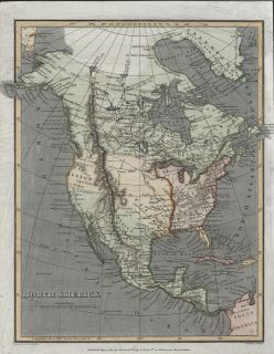 North America 1811 Macpherson Cooper Antique Engraved Hand Color Map