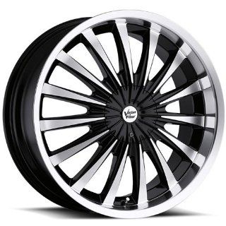 Vision Shattered 18 Machined Black Wheel / Rim 5x4.5 & 5x4.75 with a