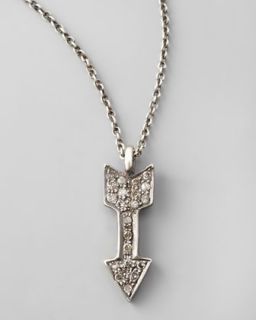 Silver Diamond Pendant Necklace  