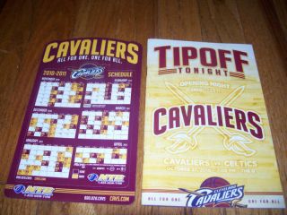 SGA 2010 11 Cleveland Cavaliers Program Magnet Schedule