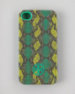 Tory Burch Pop Snake Print Soft iPhone 4 Case, Island Turquoise