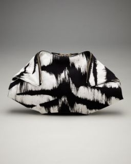 Alexander McQueen De Manta Tiger Print Clutch   