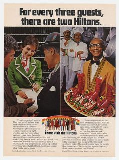 1975 Hilton Hotel 2 Hiltons for Every 3 Guests Ad