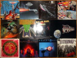 Heavy Metal, Hard Rock, 13 Vinyl Record Lot, All 1st Press, 2 Promo, 4