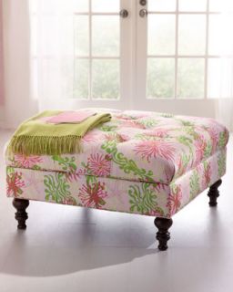 Lilly Pulitzer Rose Small Ottoman   