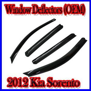 Window Deflectors OEM Visors Rain Guards 4pcs for 2012 Kia Sorento