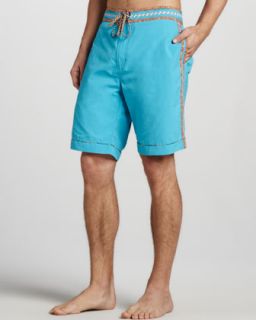 N21T1 Robert Graham Queequeg Boardshorts, Teal