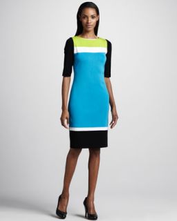 T631K Misook Collection Jayce Colorblock Half Sleeve Dress