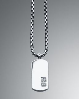 26 x 16mm DY Logo Tag Necklace, 20