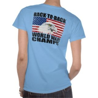 US Flag Eagle World War Champs Distressed T shirt 