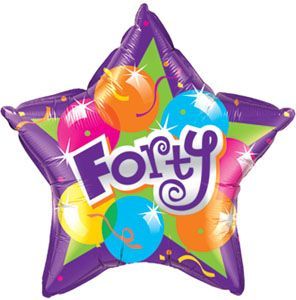 Happy 40th Birthday 18 Balloons Party Decorations Gifts w Free Ribbon