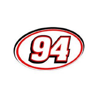 94 Number   Jersey Nascar Racing Window Bumper Sticker  