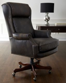 Nailhead Trim Leather Chair  