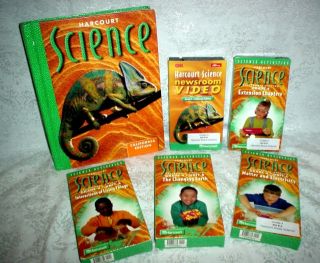 HARCOURT 4TH GRADE 4 SCIENCE TEXT & 5 VHS VIDEOS SCIENCE ACTIVITIES