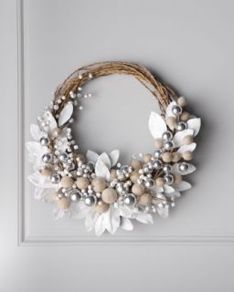 White Wreath with Jingle Bells   