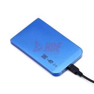 External USB Hard Drive Case 2 5 Enclosure Laptop Computer Blue Sata