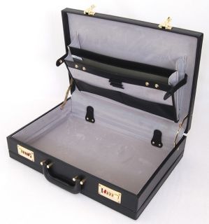 Deluxe Executive Briefcase Attache Case Hard Sided 2 Combination Lock