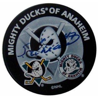 Stephan Lebeau Autographed Puck   w Case   Autographed NHL