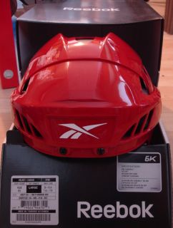 New Senior RBK Reebok 6K Red L Hockey Helmet