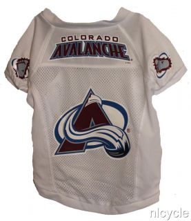 Colorado Avalanche NHL Pet Dog White Jersey Shirt s M L XL