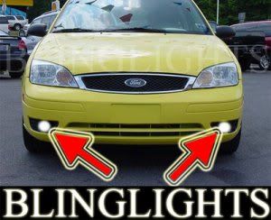 2005 2007 Ford Focus ZX4 Ses Bumper Fog Lights Lamps 06