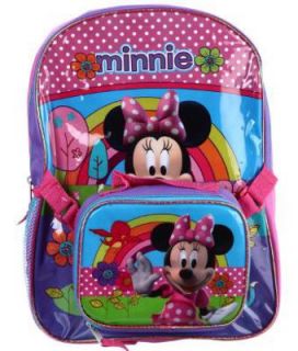 Disney Minnie Mouse Backpack with Detachable Lunchbox Lunch Box