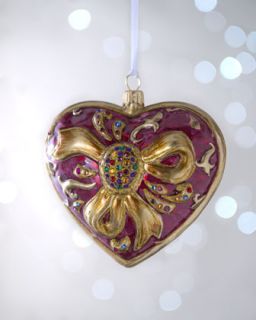 H6BB1 Jay Strongwater Heart Christmas Ornament