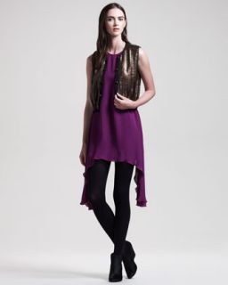 Kelly Wearstler Sequined Jazz Vest & Zappa Silk Dress   