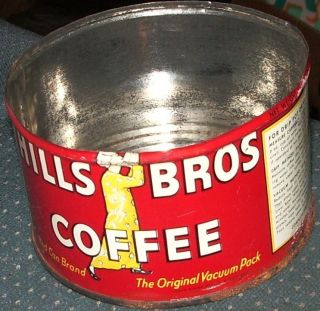 Vintage Hills Brothers 1 2 lb Coffee Tin Good Condition 2