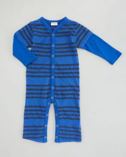 Z0WK8 Splendid Littles Capri Striped Playsuit, Pier/Blue