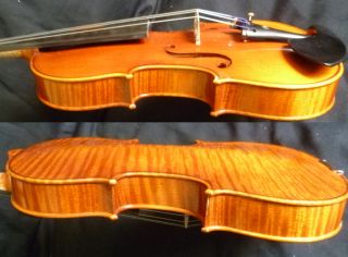 New Handmade Violin Highly Flamed BACK 4/4  MONEY BACK GTD #188