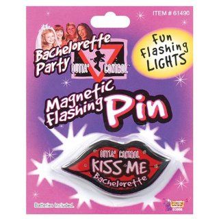 Bundle Bachelorette party magnetic flashing kiss me pin