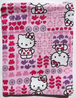  All Pouch Makeup Bag or Kindle Tablet Case Hello Kitty w Flower