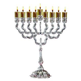 Silver Plated Oil Menorah Height 12 X Width 13 