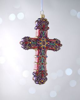 H6BB0 Jay Strongwater Cross Christmas Ornament