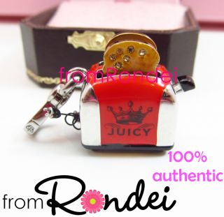 Juicy Couture Toaster Oven Bread Silver Bracelet Charm RARE Z506
